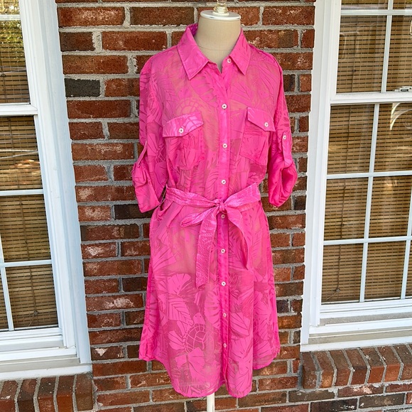 Lilly Pulitzer Other - Lilly Pulitzer Sheer Swimsuit Coverup Shirt Dress